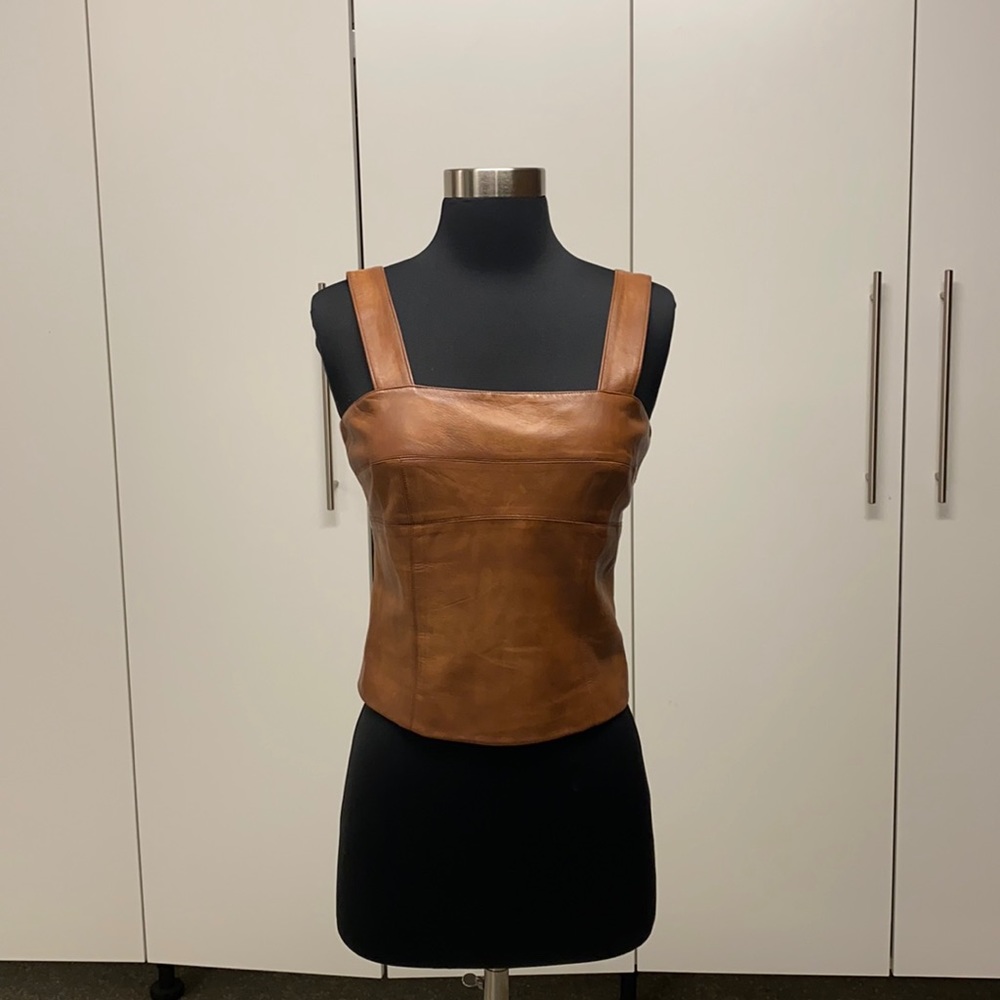 Leather camisole